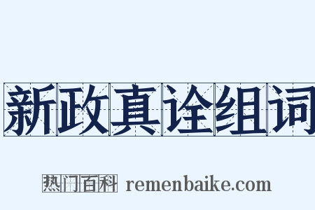 新政真诠组词是什么意思的图片